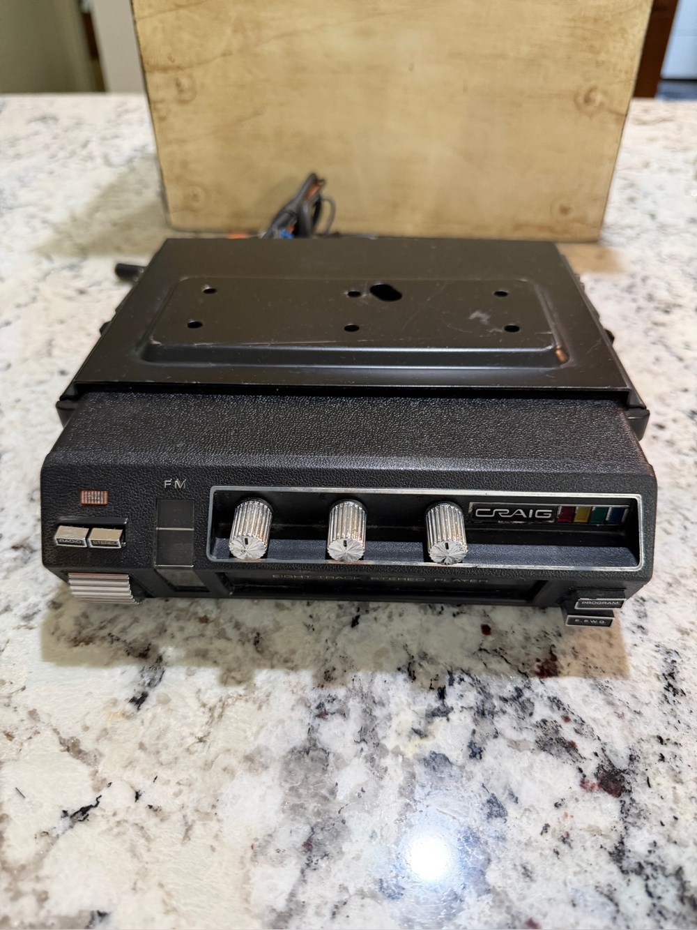 Vintage Craig 3136 Under-Dash Eight Track Stereo Tape Player Untested